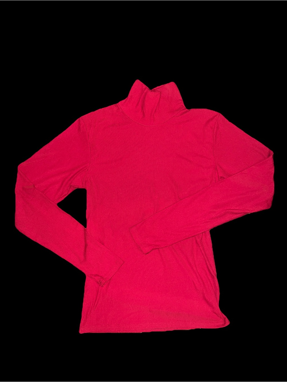 Amazon Women's Bright Red Turtleneck Long Sleeve Sweater